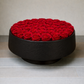 Black Ceramic Vase with Eternity Red Roses