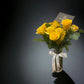 24 Stem Yellow Roses in a Clear Vase