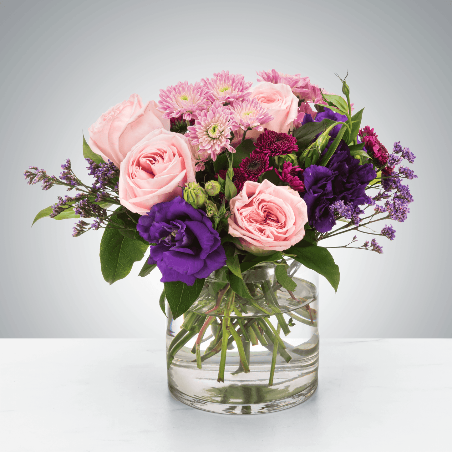 Coming Home – Fresh Pink & Purple Flower Arrangement