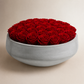 Grey Ceramic Newport Vase with Red Eternity Roses