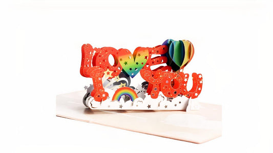 I Love You 3D Pop Up Card