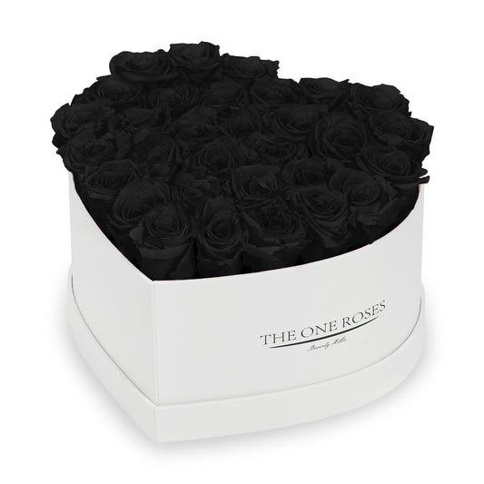 Onyx Black Roses | White "Love" Box