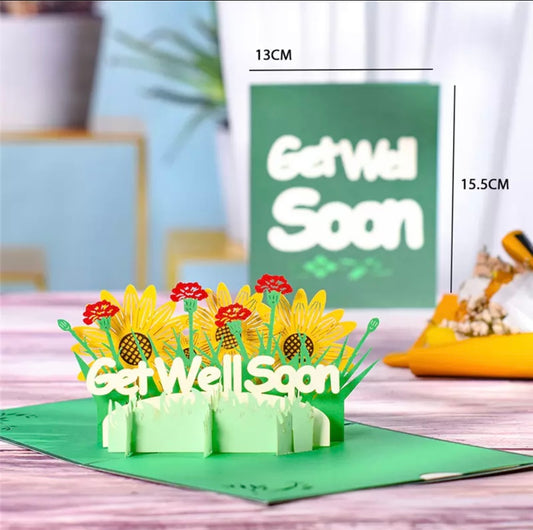 Get Well Soon 3D Pop Up Card