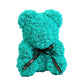 Teal Blue Rose Bear