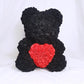 Black Red Heart Bear