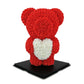 Standing Red Rose Bear White Heart