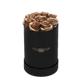Round Flat | Basic Black Box with Metallic Gold Roses